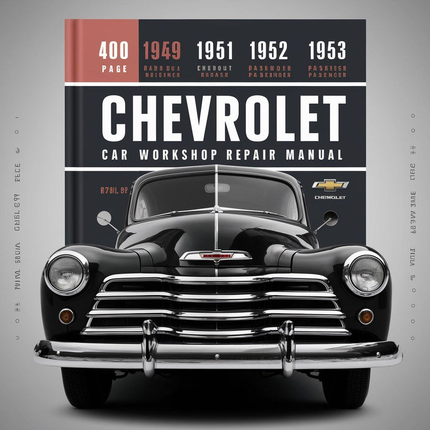 SELTENES 400 Seiten Chevy Chevrolet Auto Werkstatt Reparaturhandbuch Personenkraftwagen 1949 1950 1951 1952 1953