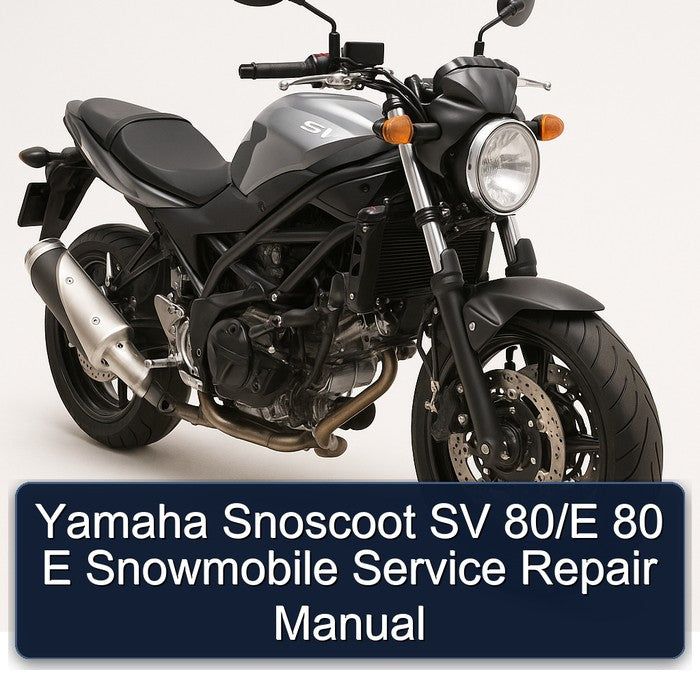 Yamaha Snoscoot SV 80/E 80 E Snowmobile Service Repair Manual