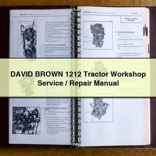 DAVID BROWN 1212 Tractor Workshop Service / Repair Manual PDF Download