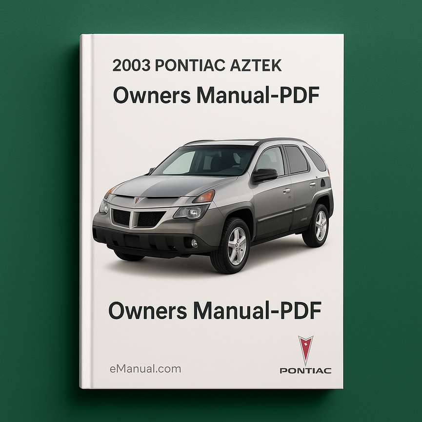 2003 PONTIAC AZTEK Owners Manual-PDF