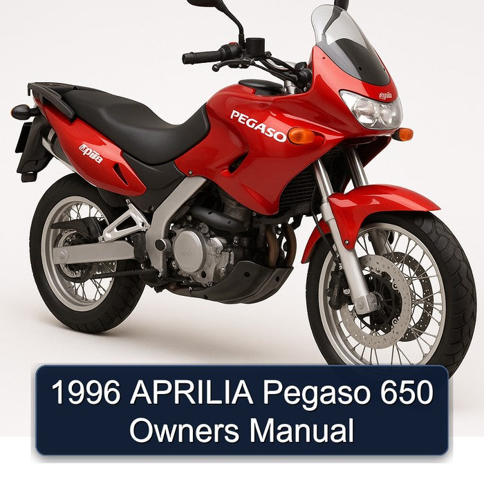 1996 APRILIA Pegaso 650 Owners Manual