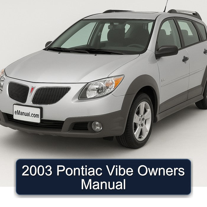 2003 Pontiac Vibe Owners Manual