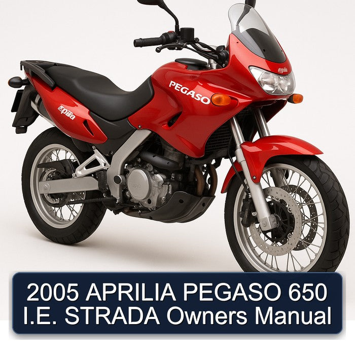 2005 APRILIA PEGASO 650 I.E. STRADA Owners Manual