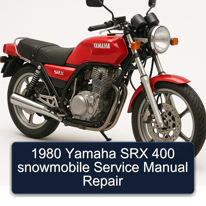 1980 Yamaha SRX 400 snowmobile Service Manual Repair