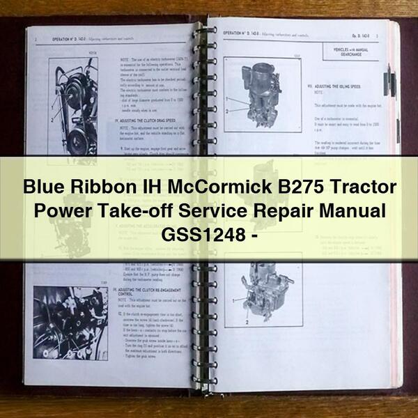 Blue Ribbon IH McCormick B275 Tractor Power Take-off Service Repair Manual GSS1248-PDF