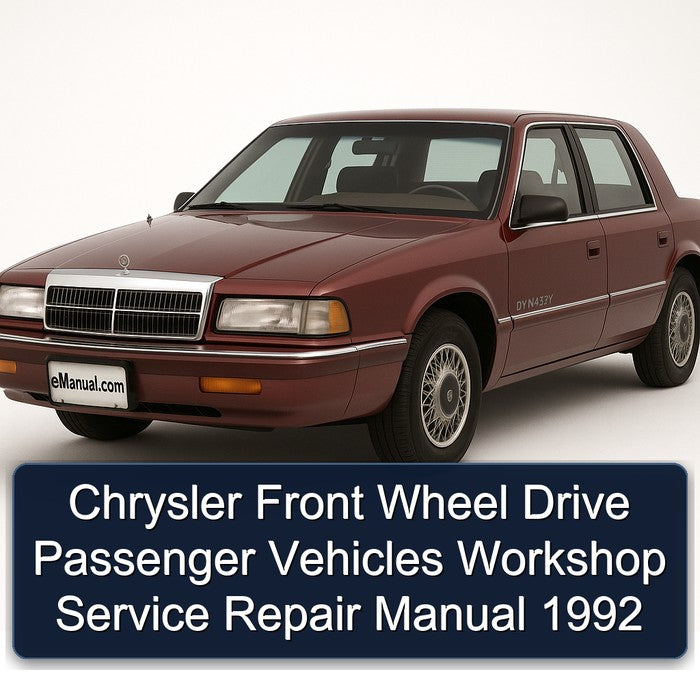 Chrysler Front Wheel Drive Passenger Vehicles Workshop Service Repair Manual 1992