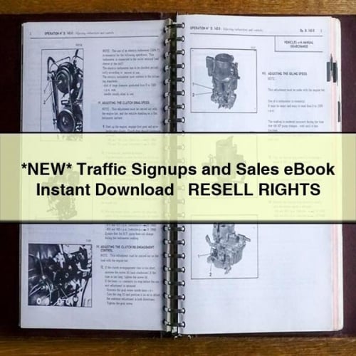 *NEW* Traffic Signups and Sales eBook Instant Download + RESELL RIGHTS