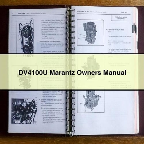 DV4100U Marantz Owners Manual PDF Download