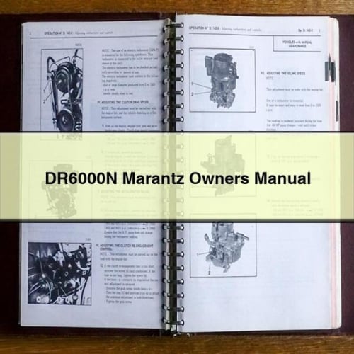 DR6000N Marantz Owners Manual PDF Download