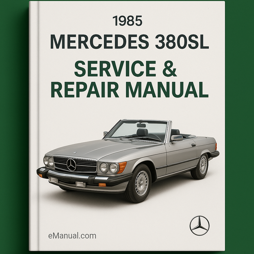 1985 Mercedes 380SL Service Repair Manual 85