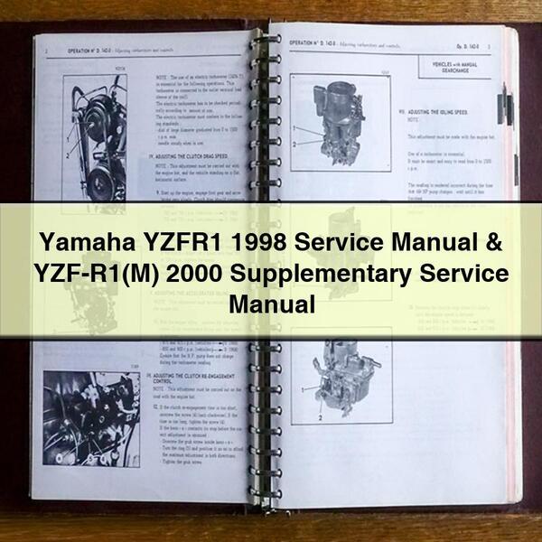 Yamaha YZFR1 1998 Service-Reparaturhandbuch &amp; YZF-R1(M) 2000 ergänzendes Service-Reparaturhandbuch