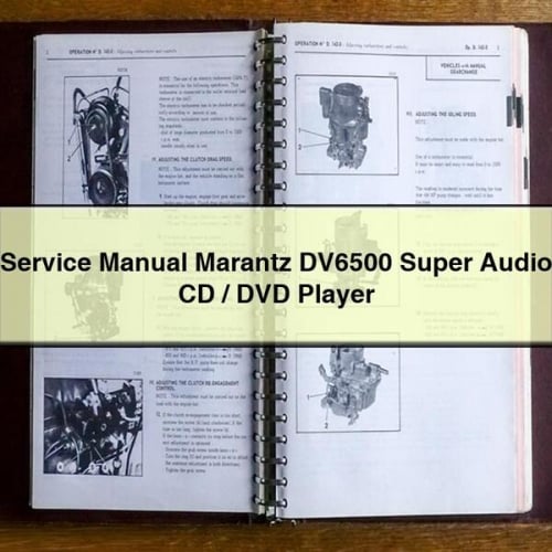 Service Manual Marantz DV6500 Super Audio CD / DVD Player PDF Download