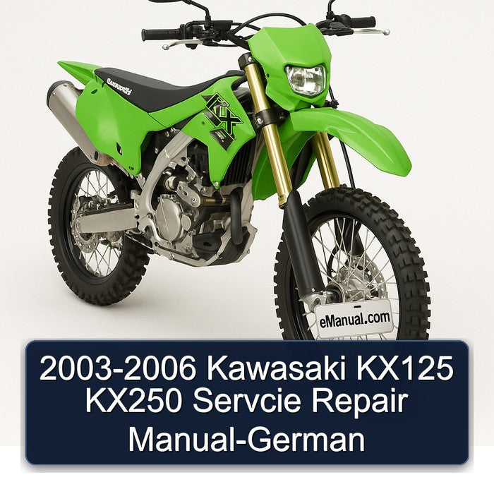 2003-2006 Kawasaki KX125 KX250 Servcie Repair Manual-German
