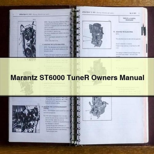 Marantz ST6000 TuneR Owners Manual PDF Download