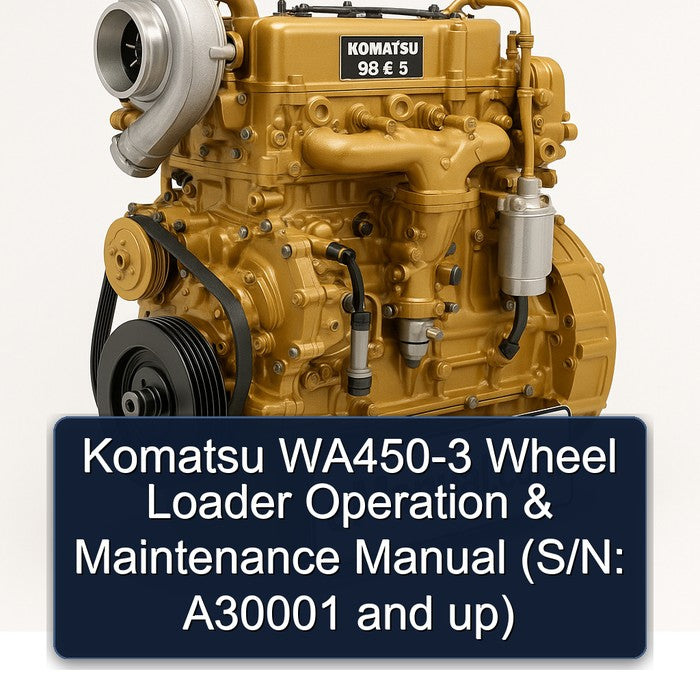 Komatsu WA450-3 Wheel Loader Operation & Maintenance Manual (S/N: A30001 and up)