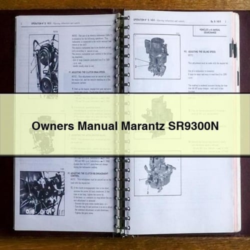 Owners Manual Marantz SR9300N PDF Download