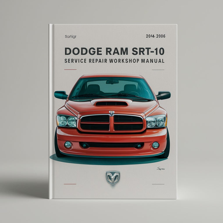 Manual de taller y reparación de servicio DODGE RAM SRT-10 SRT10 Modelo AÑO 2004 2005 2006 ()