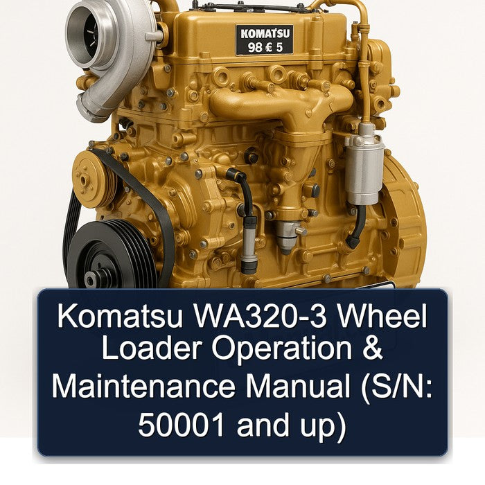 Komatsu WA320-3 Wheel Loader Operation & Maintenance Manual (S/N: 50001 and up)