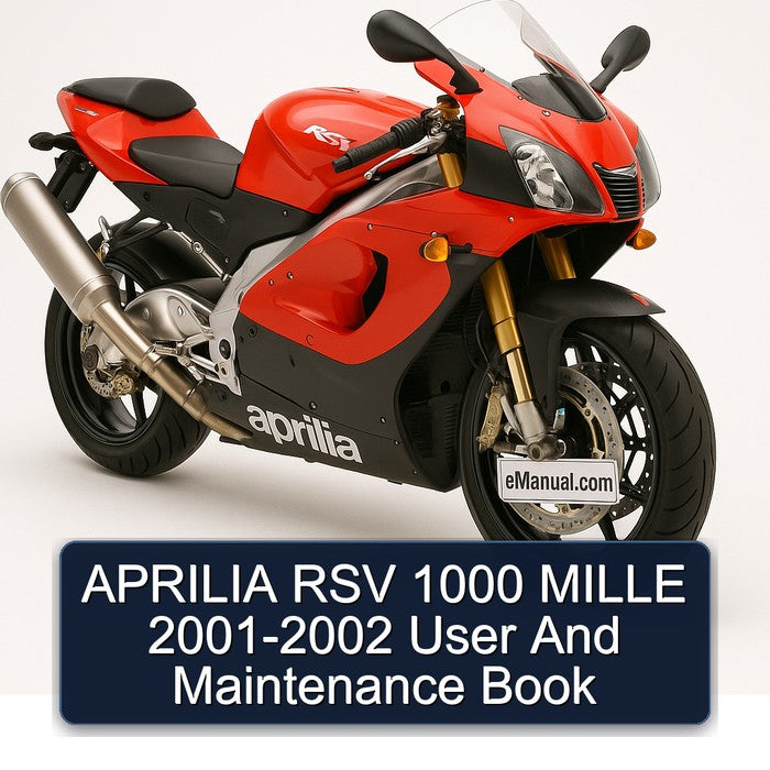 APRILIA RSV 1000 MILLE 2001-2002 User And Maintenance Book