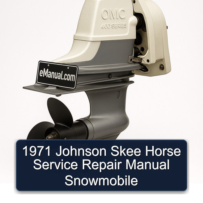 1971 Johnson Skee Horse Service Repair Manual Snowmobile