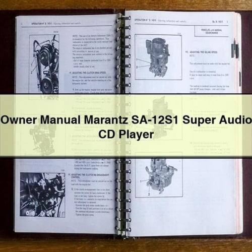 Owner Manual Marantz SA-12S1 Super Audio CD Player PDF Download