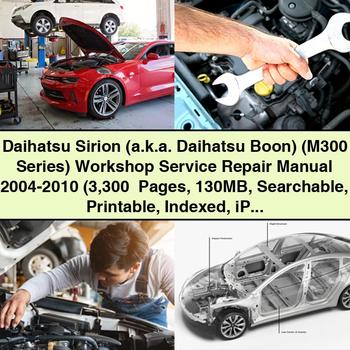 Daihatsu Sirion (auch bekannt als Daihatsu Boon) (M300-Serie) Werkstatt-, Service- und Reparaturhandbuch 2004-2010 (3.300+ Seiten, 130 MB, durchsuchbar, indiziert, iPad-fähig)