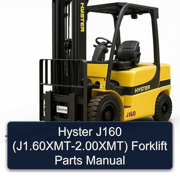 Hyster J160 (J1.60XMT-2.00XMT) Forklift Parts Manual
