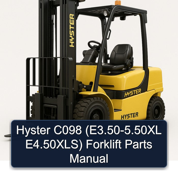 Hyster C098 (E3.50-5.50XL E4.50XLS) Forklift Parts Manual