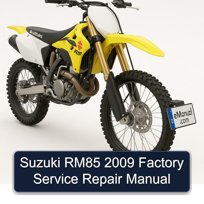 Suzuki RM85 2009 Factory Service Repair Manual