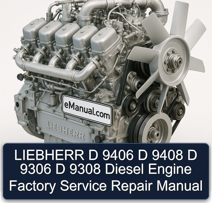 LIEBHERR D 9406 D 9408 D 9306 D 9308 Diesel Engine Factory Service Repair Manual