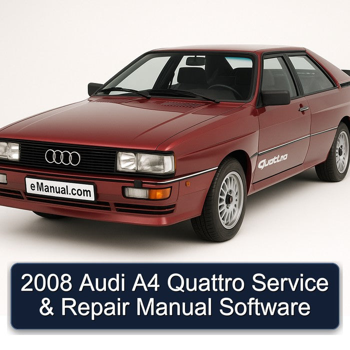 2008 Audi A4 Quattro Service & Repair Manual Software