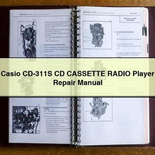 CASIO CD-311S CD CASSETTE RADIO Player Repair Manual PDF Download