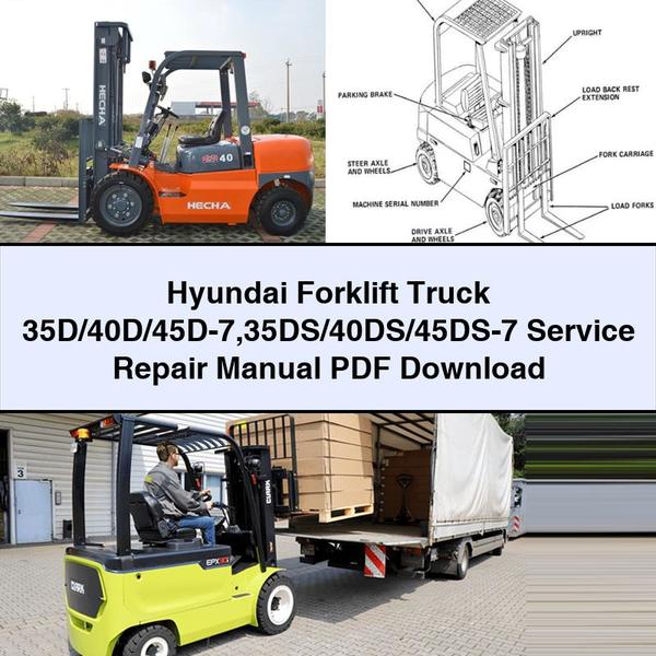 Manual de servicio y reparación de carretillas elevadoras Hyundai 35D/40D/45D-7 35DS/40DS/45DS-7