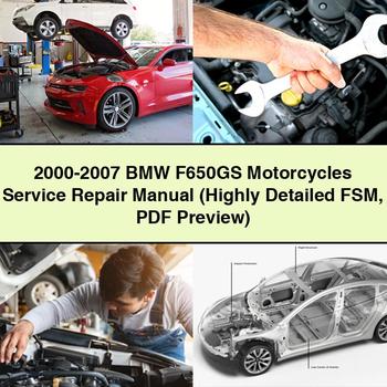 2000-2007 BMW F650GS Motorcycles Service Repair Manual (Highly Detailed FSM Preview)