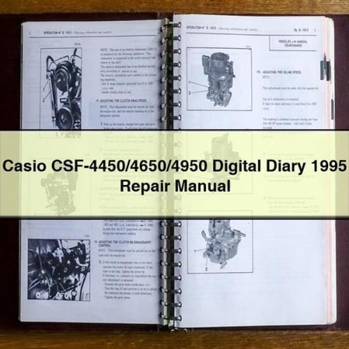 CASIO CSF-4450/4650/4950 Digital DIARY 1995 Repair Manual PDF Download