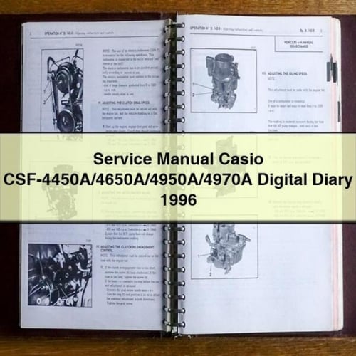 Service Manual CASIO CSF-4450A/4650A/4950A/4970A Digital DIARY 1996 PDF Download