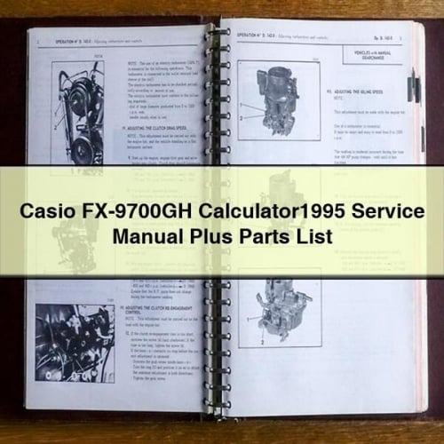 CASIO FX-9700GH Calculator1995 Service Manual Plus Parts List PDF Download