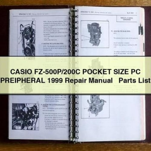 CASIO FZ-500P/200C POCKET SIZE PC PREIPHERAL 1999 Repair Manual + Parts List PDF Download