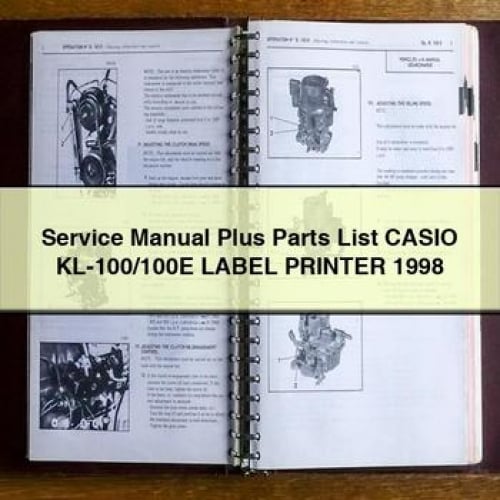 Service Manual Plus Parts List CASIO KL-100/100E LABEL PRINTER 1998 PDF Download