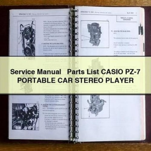 Service Manual + Parts List CASIO PZ-7 PORTABLE CAR Stereo Player PDF Download