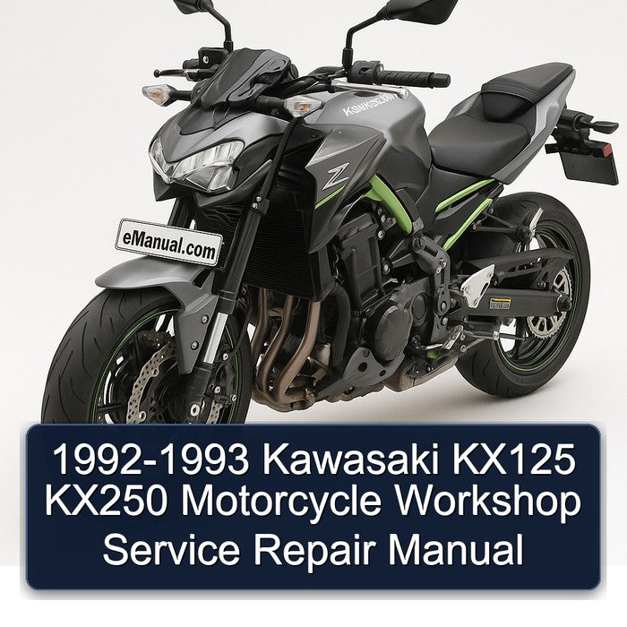 1992-1993 Kawasaki KX125 KX250 Motorcycle Workshop Service Repair Manual