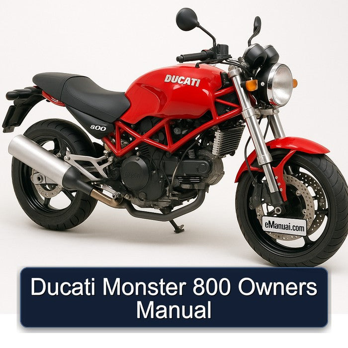 Ducati Monster 800 Owners Manual