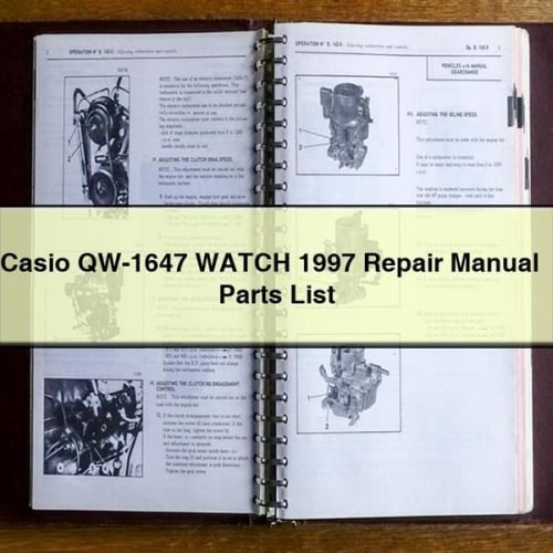 CASIO QW-1647 WATCH 1997 Repair Manual + Parts List PDF Download