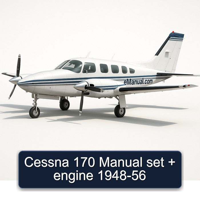 Cessna 170 Manual set + engine 1948-56