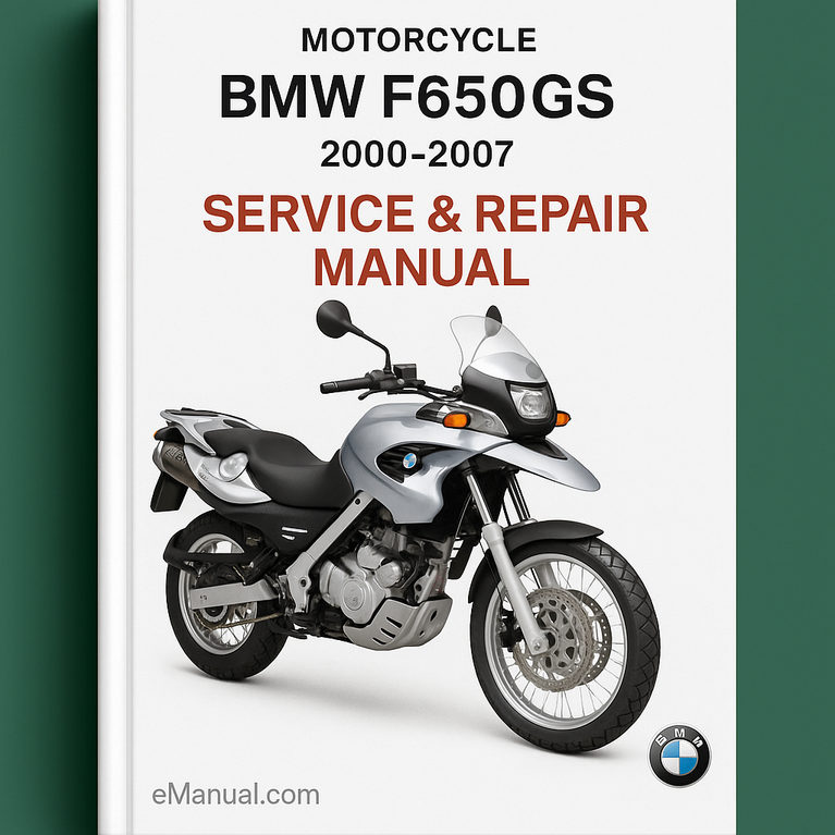 2000-2007 BMW F650GS Motorcycle Service Repair Manual (Highly Detailed FSM Preview)