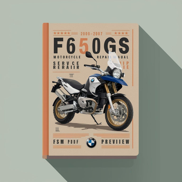 Manual de servicio y reparación de motocicletas BMW F650GS 2000-2007 (vista previa de FSM altamente detallada)