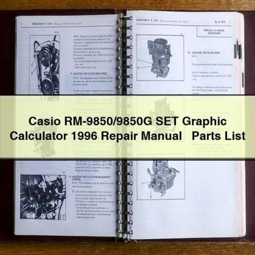 CASIO RM-9850/9850G SET Graphic Calculator 1996 Repair Manual + Parts List PDF Download