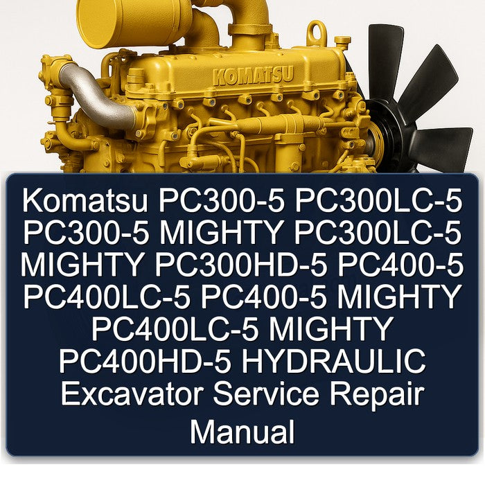 Komatsu PC300-5 PC300LC-5 PC300-5 MIGHTY PC300LC-5 MIGHTY PC300HD-5 PC400-5 PC400LC-5 PC400-5 MIGHTY PC400LC-5 MIGHTY PC400HD-5 HYDRAULIC Excavator Service Repair Manual