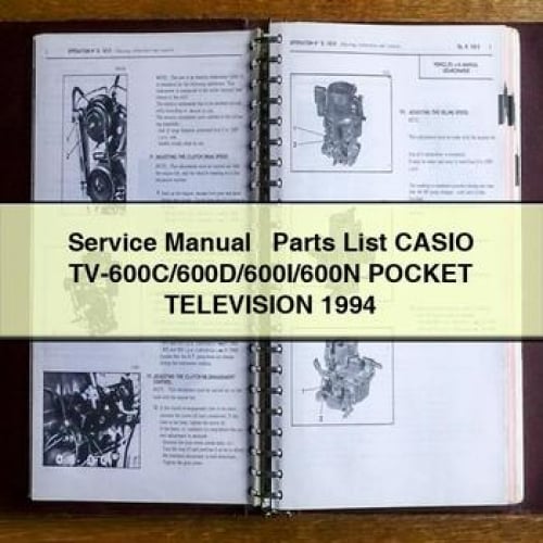 Service Manual + Parts List CASIO TV-600C/600D/600I/600N POCKET TELEVISION 1994 PDF Download