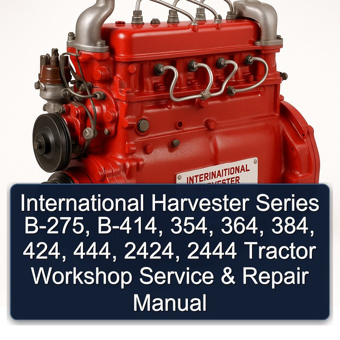 IH International Harvester Series B-275 B-414 354 364 384 424 444 2424 2444 Tractor Workshop Service & Repair Manual # 1 TOP Rated